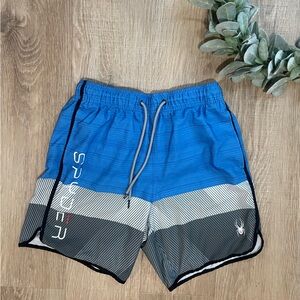 Spyder Men's Blue and Gray Board Shorts